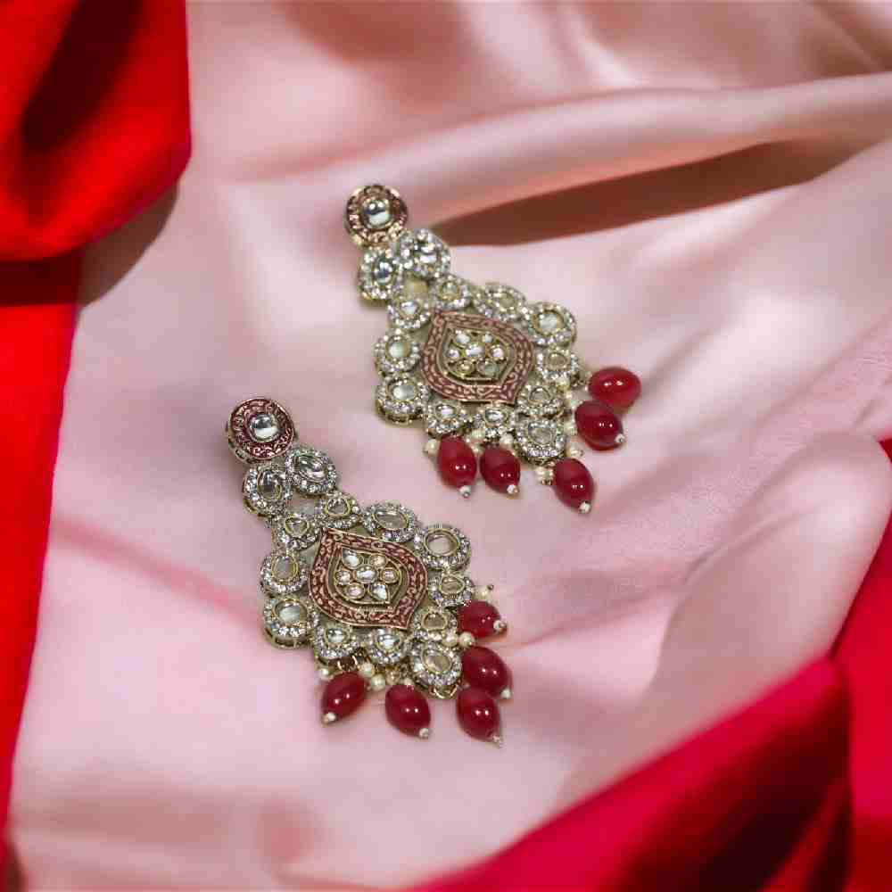 Radiant Rose Polki Ear Adornments