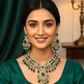 Victorian Emerald Royale Kundan Jewellery Set