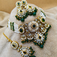 Royal Emerald Pearl Kundan Jewellery Set
