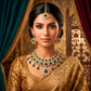 MG Emerald Semi Bridal Necklace Set