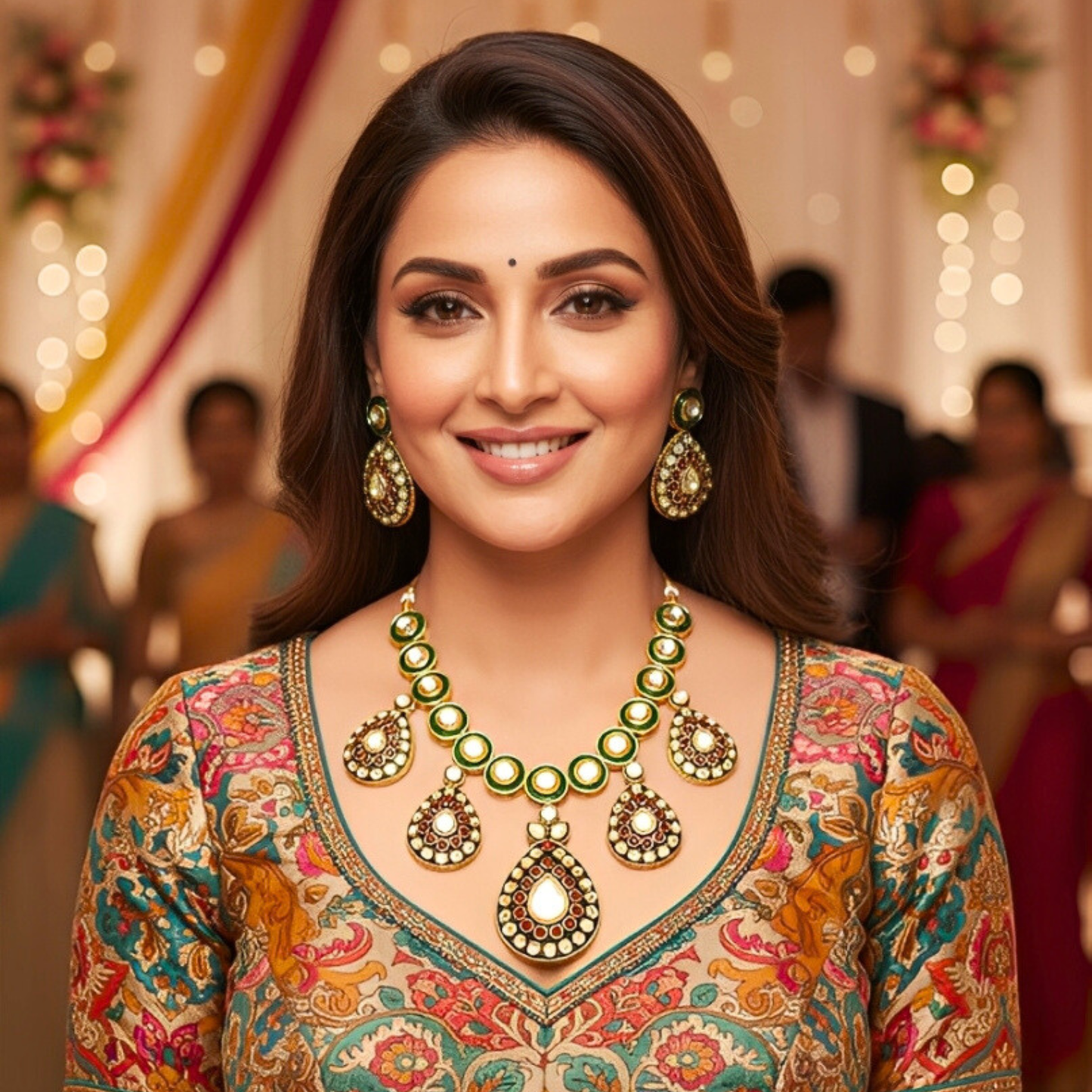 Regal Ruby Kundan Statement Jewellery Set