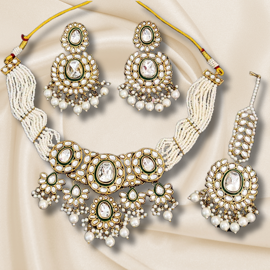 MG Ivory Pearl Semi Bridal Set