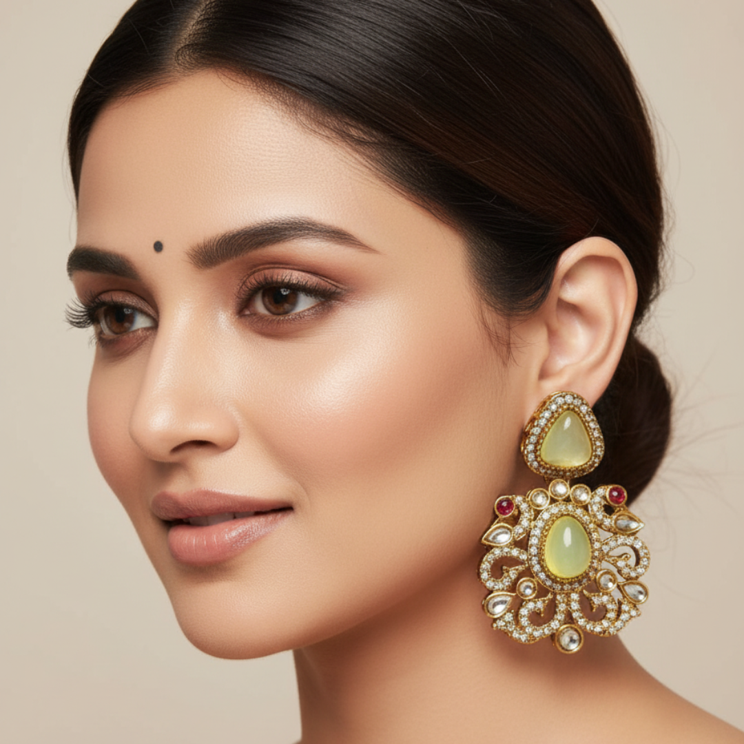 Noor-E-Hayat Chandbali Earrings