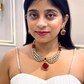 Ruby Royale Moissanite Necklace Set