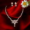 Royal Rose Gold AD Necklace Set