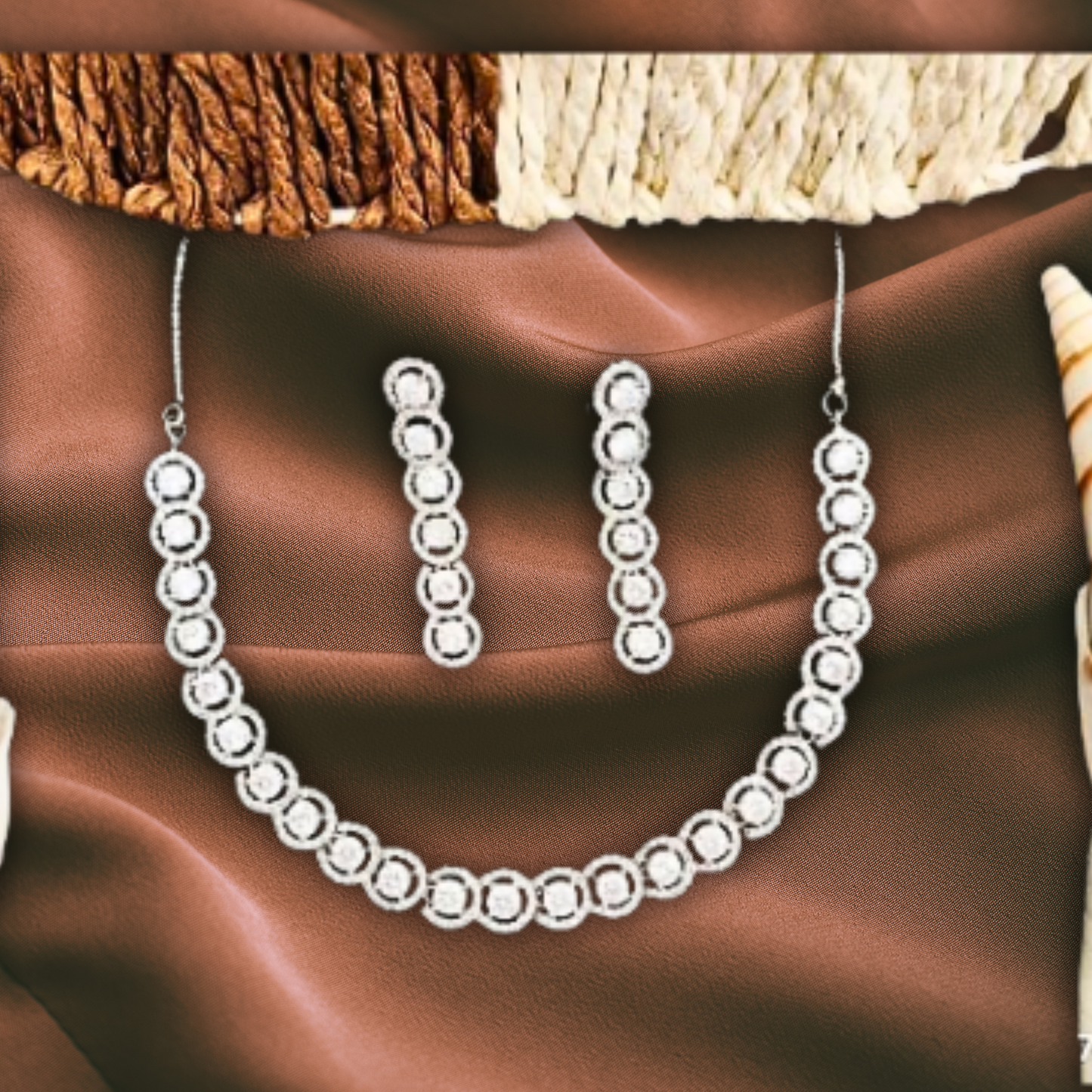 Ethereal White Radiance Necklace Set