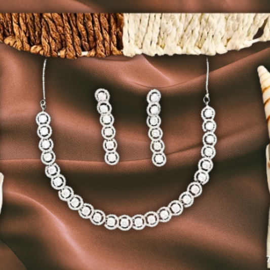 Ethereal White Radiance Necklace Set