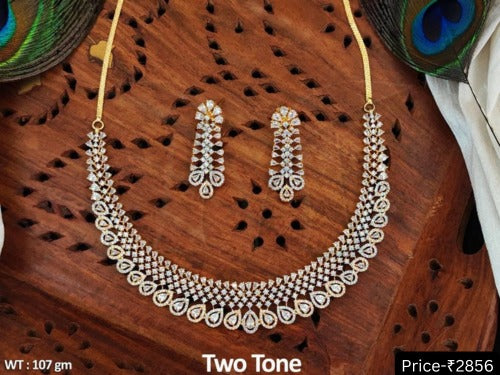 Two-Tone Gold AD Necklace Set