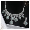 Mint Green CZ Designer Necklace Set