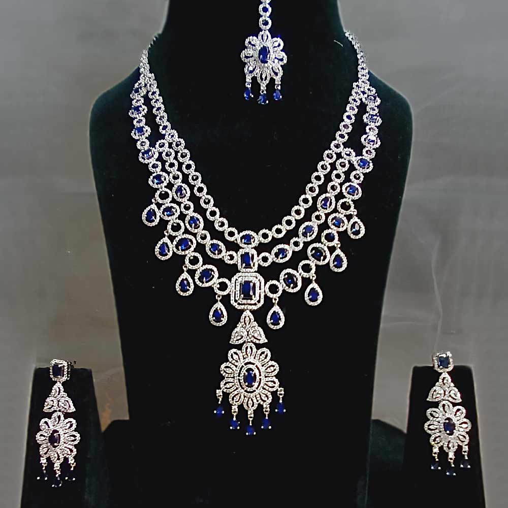 MG Blue Nile Long AD Necklace Set