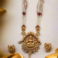 Exclusive Laxmi Temple Jewellery Long set with pearls and Kundan