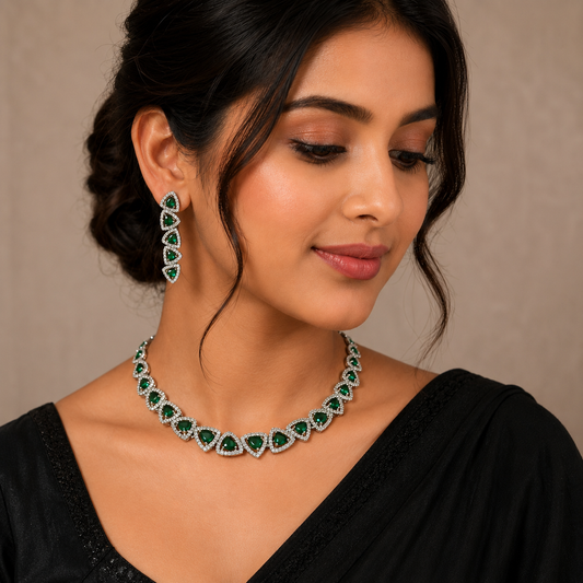 Emerald Royale AD Necklace Set