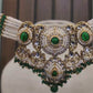 Royal Emerald Pearl Kundan Jewellery Set