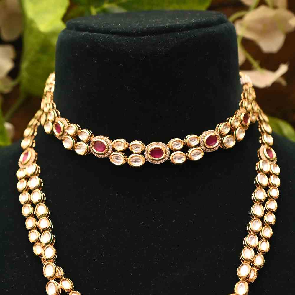 Royal victoria Antique Kundan Necklace Set