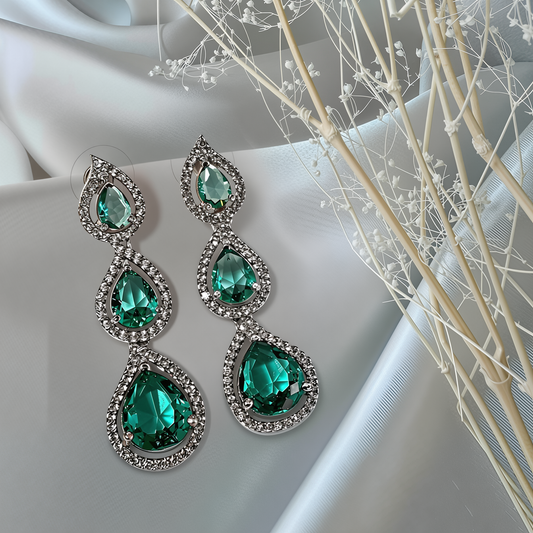 MG Aqua Teardrop Earring